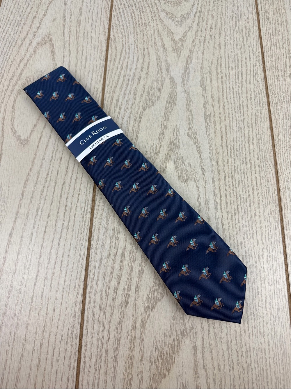 943 Club Room Men's Tie Riding Neat 410 Navy $55 Polyester